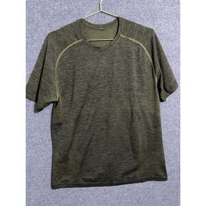 Lululemon Shirt Men XL Green Metal Vent Tech Performance Daily Athleisure EUC‎